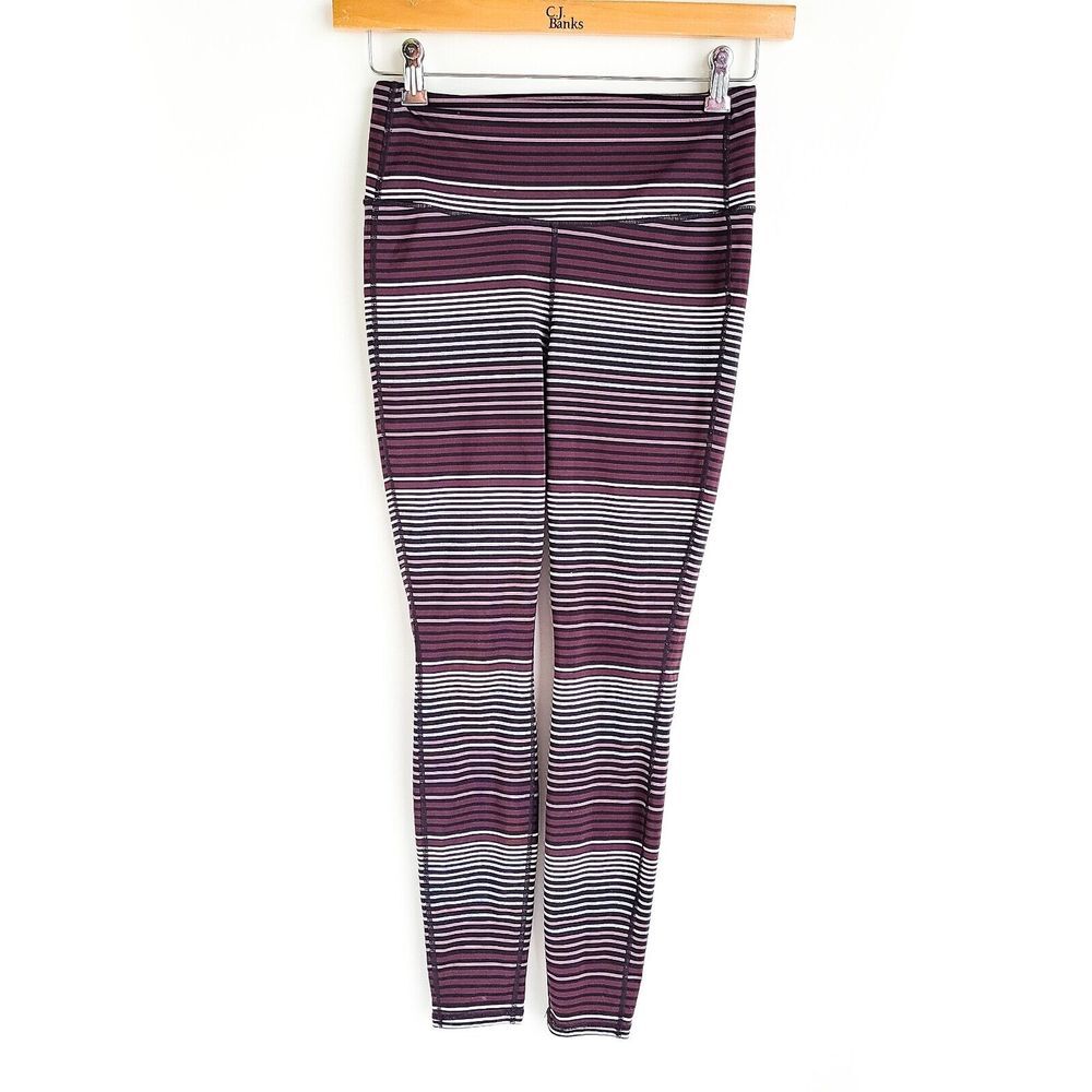 Athleta HR Expanse Stripe Chaturanga Leggings Womens Size S Stretchy